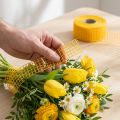 Cinta de malla 4,5cm x 10m amarilla | Floristik24.es