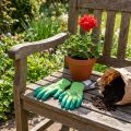 Guantes de jardinería de nailon Kixx, talla 10, color verde | Floristik24.es