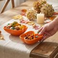 Cuencos de cerámica decoración pimiento naranja 16x13x4,5cm 2ud | Floristik24.es