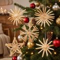 Adornos tradicionales de paja para árbol de Navidad para decoración festiva. | Floristik24.es