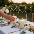 Farol Corazón Blanco Portafarol Vidrio Ø12cm H30cm 2uds | Floristik24.es