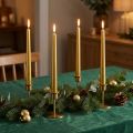 Velas cónicas 300/23 velas de mesa doradas 12 piezas | Floristik24.es