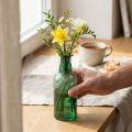 Mini florero botella de vidrio florero verde Ø6cm H17cm | Floristik24.es