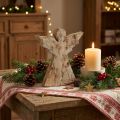 Adorno navideño angelito Navidad madera mango 20×18×2.5cm | Floristik24.es