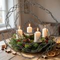 Guirnalda de perlas para árbol de Navidad Gris 275cm | Floristik24.es