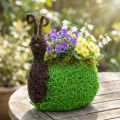 Jardinera Caracol Vine Natural, Verde 21x14cm H26cm | Floristik24.es