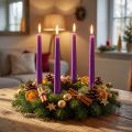 Velas cónicas Velas Wenzel violeta 250/23mm 12 piezas | Floristik24.es