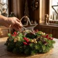 Estrella de decoración navideña, decoración de adviento, colgante de estrella plata L15,5 cm | Floristik24.es