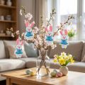 Colgante Bunny 5,5cm Azul 9pcs | Floristik24.es