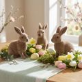 Conejito decorativo 14cm flocado 4 uds. | Floristik24.es