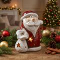 Portavelas deco Papá Noel Navidad Al.15cm | Floristik24.es