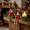 Santa Claus figura sentada 6,5cm Rojo 12pcs | Floristik24.es
