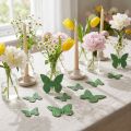 Decoración dispersa mariposa verde brillo 5/4/3cm 24 piezas | Floristik24.es