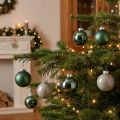 Bolas de Navidad árbol verde gris bolas de cristal Ø6cm 24 uds | Floristik24.es