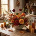 Mini calabaza decorativa en palo, decoración otoñal, 6 colores, Ø4cm, 18 unidades | Floristik24.es