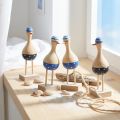 Gaviotas decorativas marítimas de madera azul azul oscuro Al.14cm 6 piezas | Floristik24.es