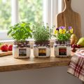 Cachepot cerámica cocina decoración mermelada pot 7×7.5cm 3pcs | Floristik24.es