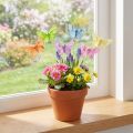 Mariposas decorativas sobre alambre plumas de colores 5,5×8cm 12 piezas | Floristik24.es