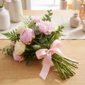 Cinta decorativa para regalo, cinta rosa con orillo, 25 mm, 3 m, 10 unidades | Floristik24.es