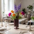 Jarrón delgado y moderno para una elegante decoración de mesa; jarrón decorativo exclusivo con un diseño llamativo; 31 cm | Floristik24.es