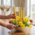 Velas cónicas 250/23 amarillas 12 piezas | Floristik24.es