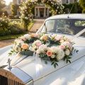 Arreglo floral de espuma para coche doble aro 55×39cm H6cm 1 pieza | Floristik24.es