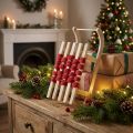 Trineo decorativo trineo de Navidad de madera L42×W17×H12cm | Floristik24.es