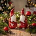 Figura de Papá Noel Nicolás rojo, blanco cerámica H13.5cm 2pcs | Floristik24.es