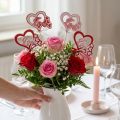 Tapón decorativo flor “Love” San Valentín 25,5cm 16 piezas | Floristik24.es