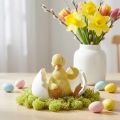 Pollito recién nacido, figura de pato, patito en huevo AL10cm AN12,5cm | Floristik24.es