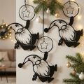 Decoración de pared metal gnomo negro estrella 15×17cm 3 piezas | Floristik24.es