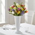 Florero “Szwed” blanco Ø13cm - 20cm, 1ud | Floristik24.es