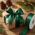 Cinta de regalo y decoración 50m verde oscuro | Floristik24.es