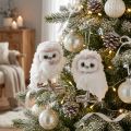 Decoración de búho blanco para