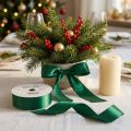 Cinta de regalo y decoración 40mm x 50m verde oscuro | Floristik24.es