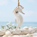 Decoración Caballito de Mar para Colgar Lacado Blanco 27cm | Floristik24.es