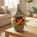 Escultura decorativa madera de paulonia Ø15cm H39cm | Floristik24.es