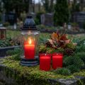 Velas de recambio para velas de tumba rojas H6.5cm 22h 15uds | Floristik24.es