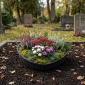 Maceta Biolit Oasis Black Heart Flower Pot Heart Black 34cm | Floristik24.es