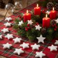 Estrellas decorativas decoración espolvoreada con purpurina blanca Navidad 4/5cm 36 piezas | Floristik24.es