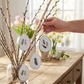 Huevos de Pascua para colgar huevos decorativos decoración colgante metal 5×7cm 8 piezas | Floristik24.es