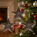 Decoración del árbol de Navidad decoración estrella metal negro oro Ø15cm 3 piezas | Floristik24.es
