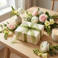 Cinta de organza cinta de regalo verde borde tejido verde oliva 6mm 50m | Floristik24.es