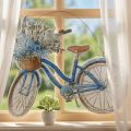 Letrero de madera decorativa para colgar bicicleta verano azul, blanco 31 × 25cm | Floristik24.es
