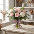 Cinta de regalo cinta decorativa flores Malva 15mm 25m | Floristik24.es