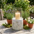 Candelabro farol de cristal con base Ø17cm H32cm | Floristik24.es