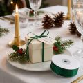 Cinta de raso, cinta de regalo, cinta de tela verde oscuro, 3 mm, 50 m | Floristik24.es