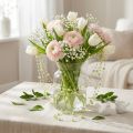 Cinta decorativa con perlas verde claro 6mm 15m | Floristik24.es