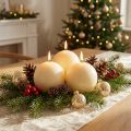 Velas esféricas color crema, 100 mm, 6 unidades - Velas navideñas, decoración de mesa, larga duración, marca de calidad RAL de Wiedemann | Floristik24.es
