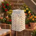 Farol colgante, decoración de verano, macramé, 35,5 cm de alto x 19 cm de ancho. | Floristik24.es